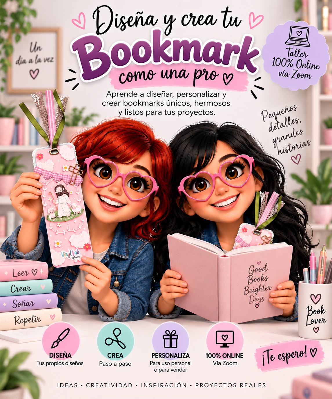 Taller: Diseña y Crea tu Bookmark como una Pro (via Zoom)