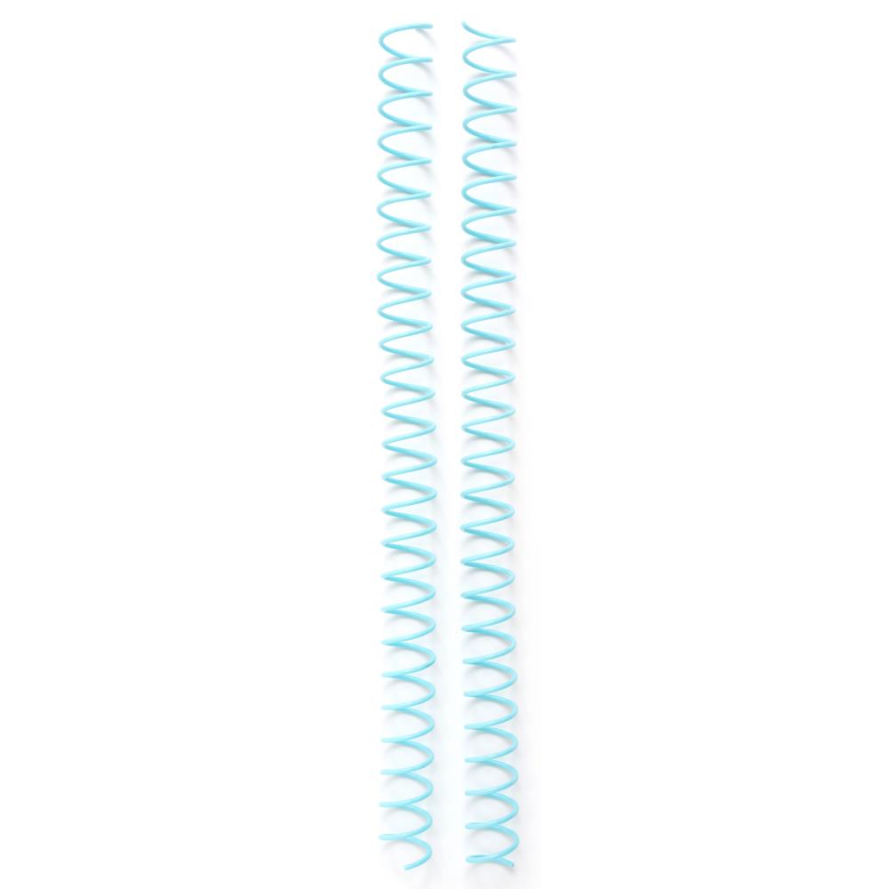 We R Memory Keepers Cinch Spiral Wires 4/Pkg - Aqua 5/8"
