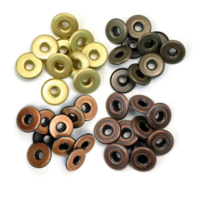 WR Wide Eyelets (32 piece) Warm Metal