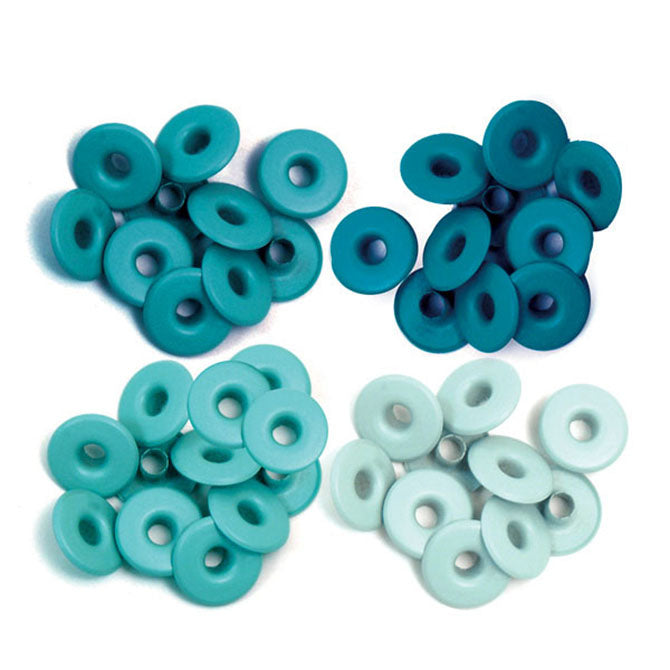 WR Wide Eyelets (32 piece) Aqua