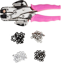 Load image into Gallery viewer, WR Crop-A-Dile Pink (case with 100 eyelets and tool)
