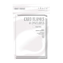 Load image into Gallery viewer, Craft Perfect Card Blanks & Envelopes (10/pack) - Bright White 5"x7"