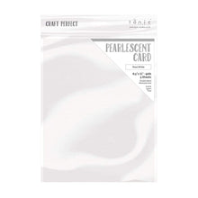 Load image into Gallery viewer, Craft Perfect Pearlescent Card - Pearl White (5/pack)