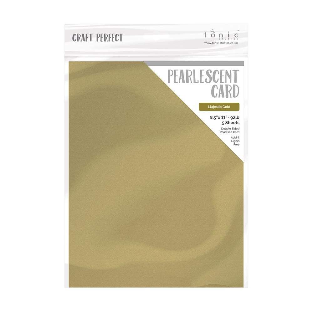 Craft Perfect Pearlescent Card - Majestic Gold (5/pack)