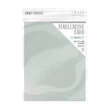 Load image into Gallery viewer, Craft Perfect Pearlescent Card - Blue Frost (5/pack)