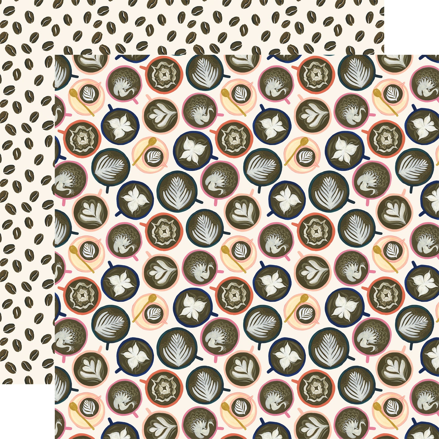 Cappuccino Cups - 12x12 patterned paper