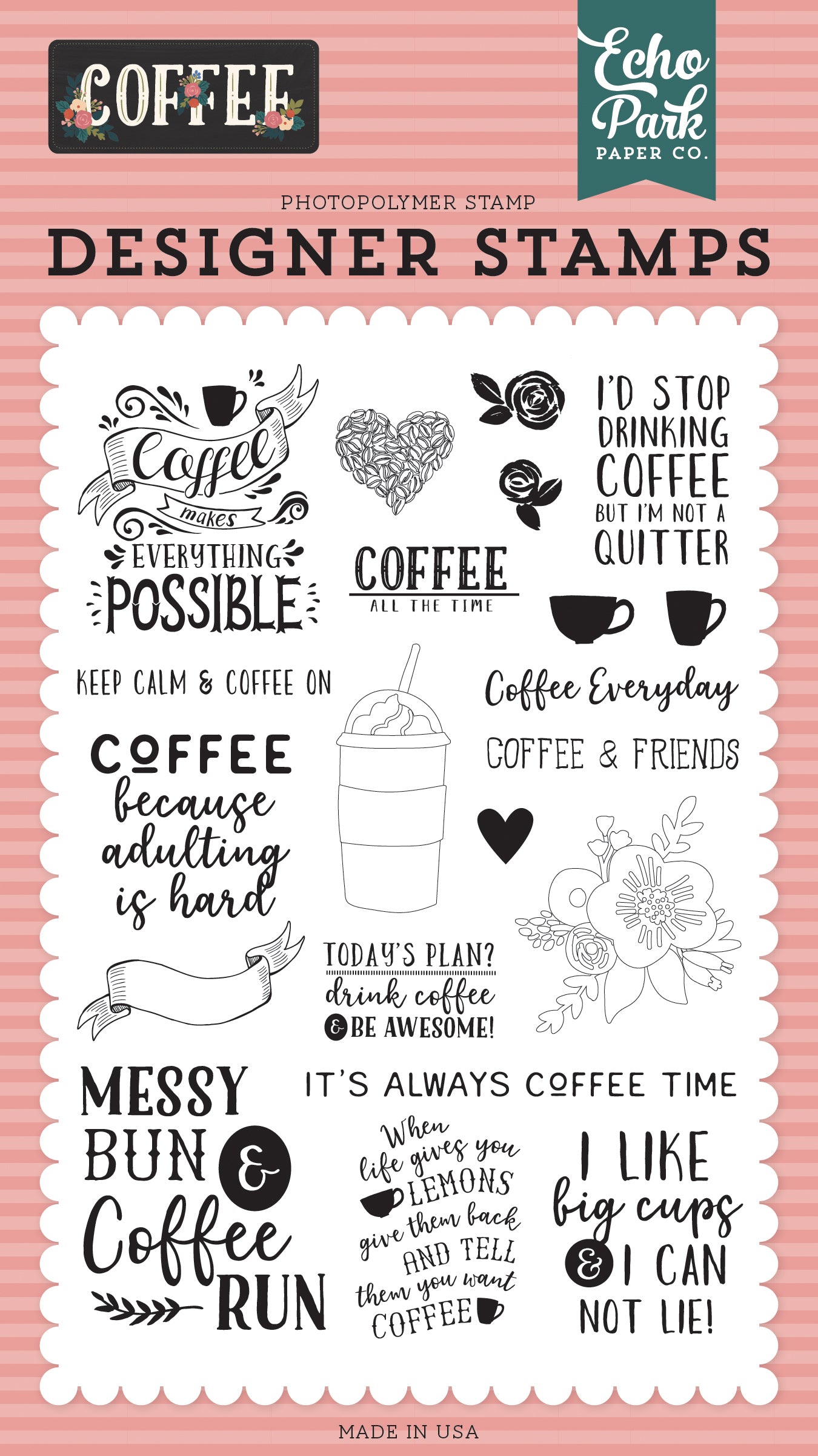 Coffee Time 4x6 Stamp Set