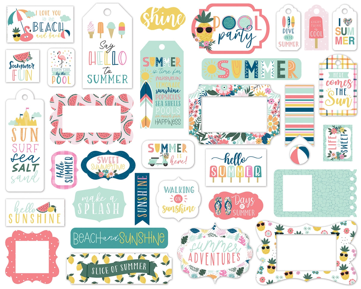 Pool Party Frames & Tags