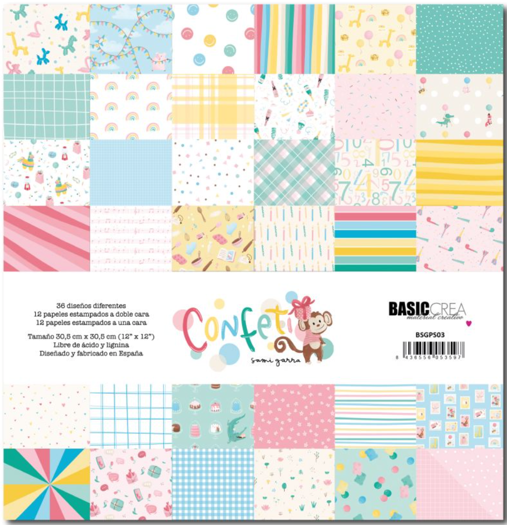 Confeti - Stack Papel 12"x12"