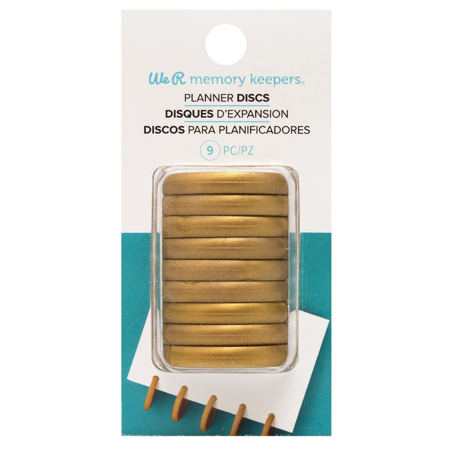 WR Planner Discs 1.25" Gold (9 piece)