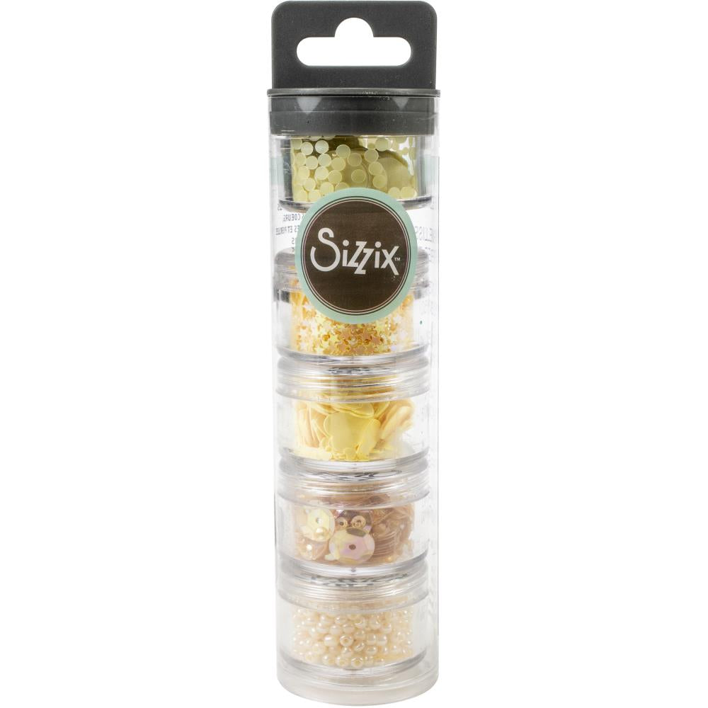 Sizzix Making Essential Sequins & Beads 5/pkg - Limoncello