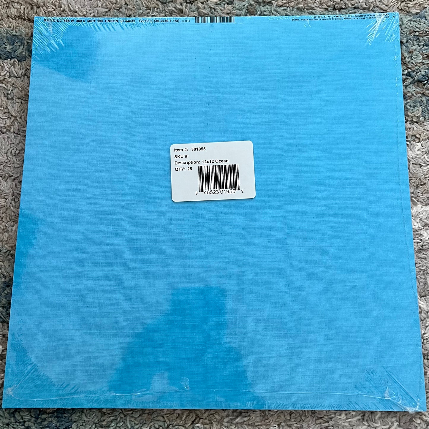 Bazzill Mono Cardstock 12x12 - Ocean