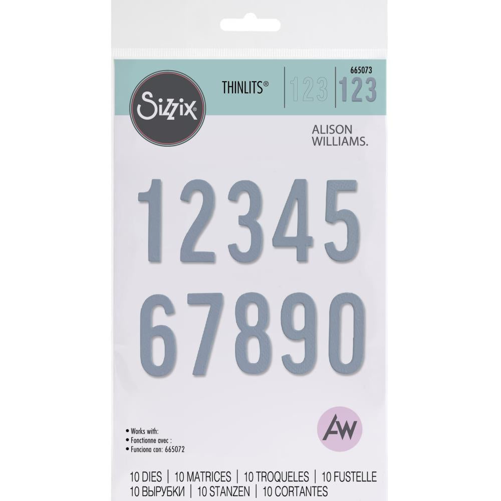 Sizzix Thinlits Dies - Bold Numbers - 10/Pkg