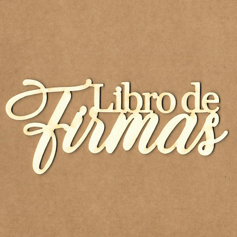 Chipboard Título Libro de Firmas
