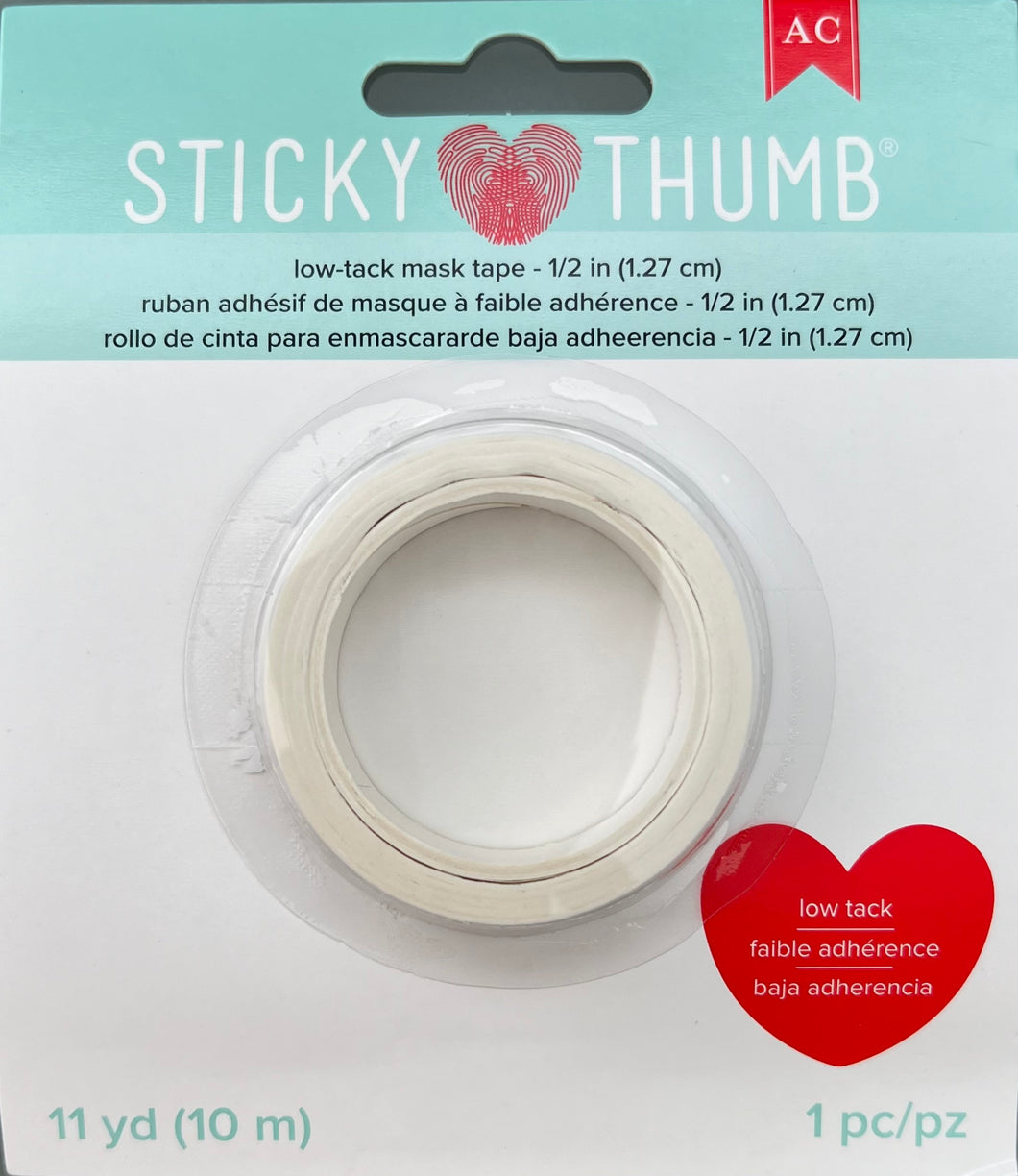 AC Sticky Thumb low-tack mask tape - 1/2”