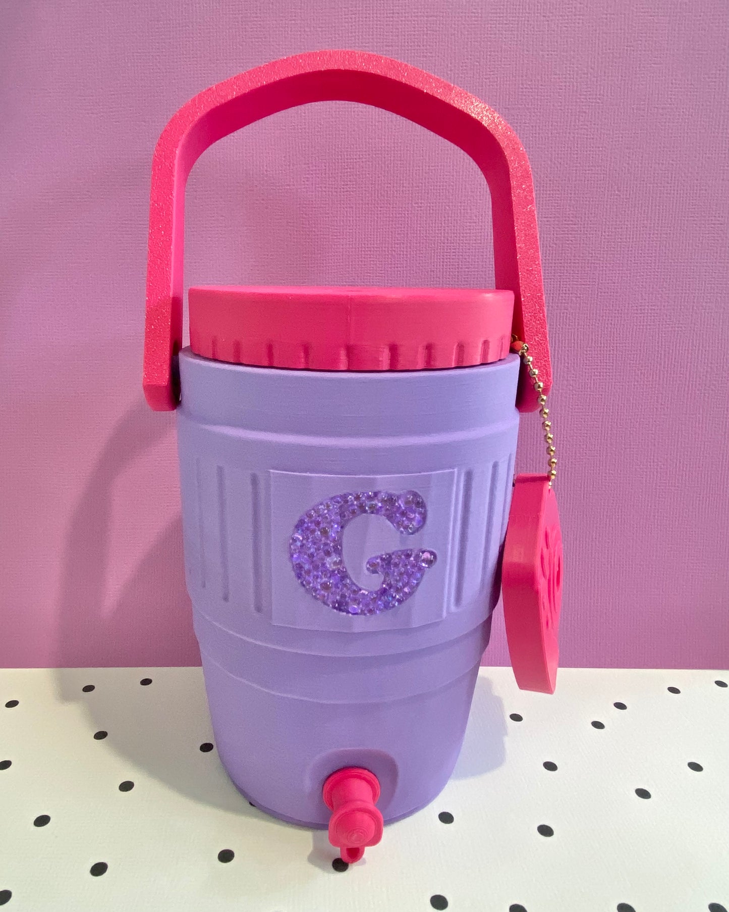 Can coozie drink holder with gems- impreso en 3D
