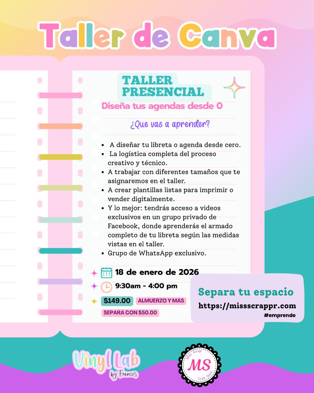 Diseña tu libreta o agenda en Canva