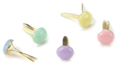 Creative Impressions Mini Metal Paper Fasteners 3mm 100/Pkg - Round/Pastel