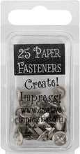 Load image into Gallery viewer, Creative Impressions Metal Paper Fasteners 10mm 25/Pkg - Screw heads/Pewter
