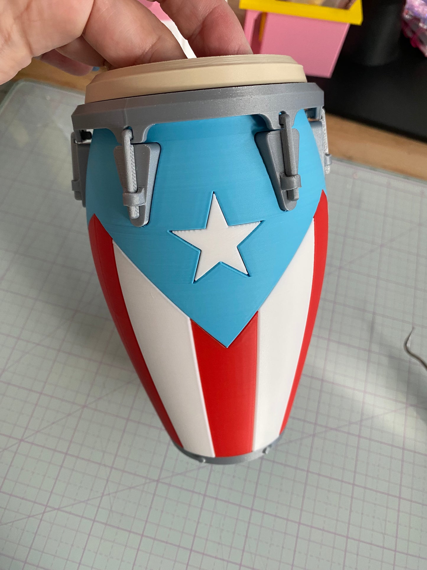 Puerto Rico Conga Can Holder - 3D printed (made to order)