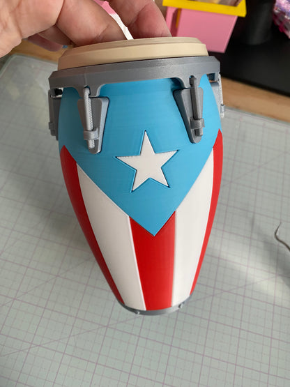 Puerto Rico Conga Can Holder - 3D printed (made to order)