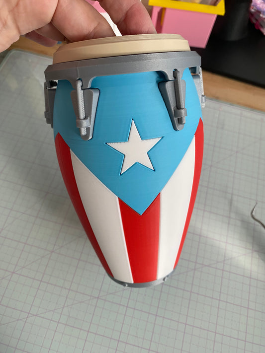 Puerto Rico Conga Can Holder - 3D printed (made to order)