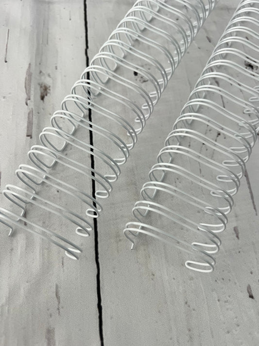 Double loop wire 1-1/4” - White (2/pk)