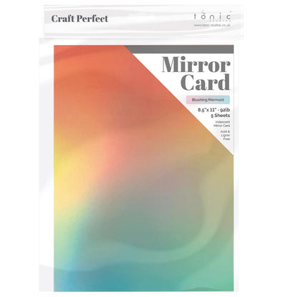 Craft Perfect Ombre Iridescent Mirror Cardstock 8.5"X11" - Blushing Mermaid (5 sheets)