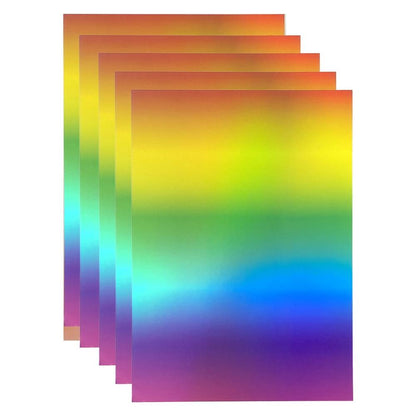 Craft Perfect Ombre Iridescent Mirror Cardstock 8.5"X11" - Rainbow Hues (5 sheets)
