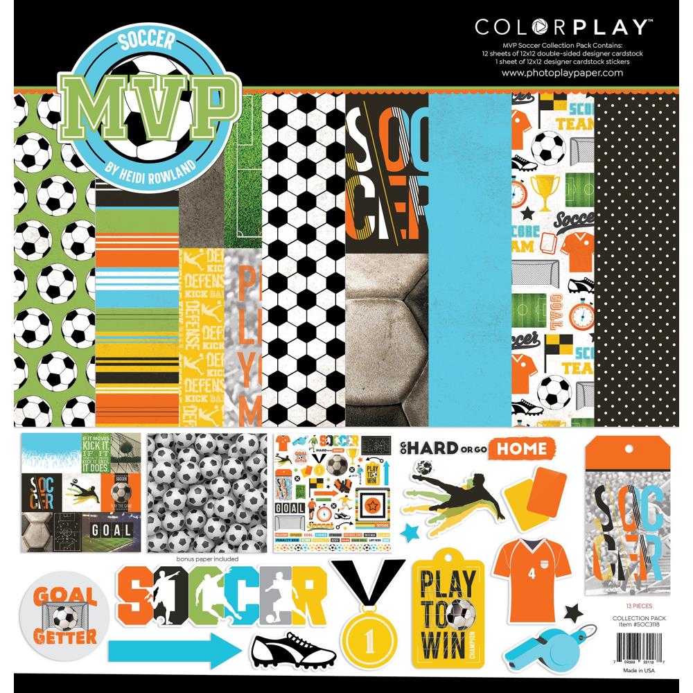 ColorPlay Collection Pack 12"X12" - Soccer MVP by Heidi Rowland