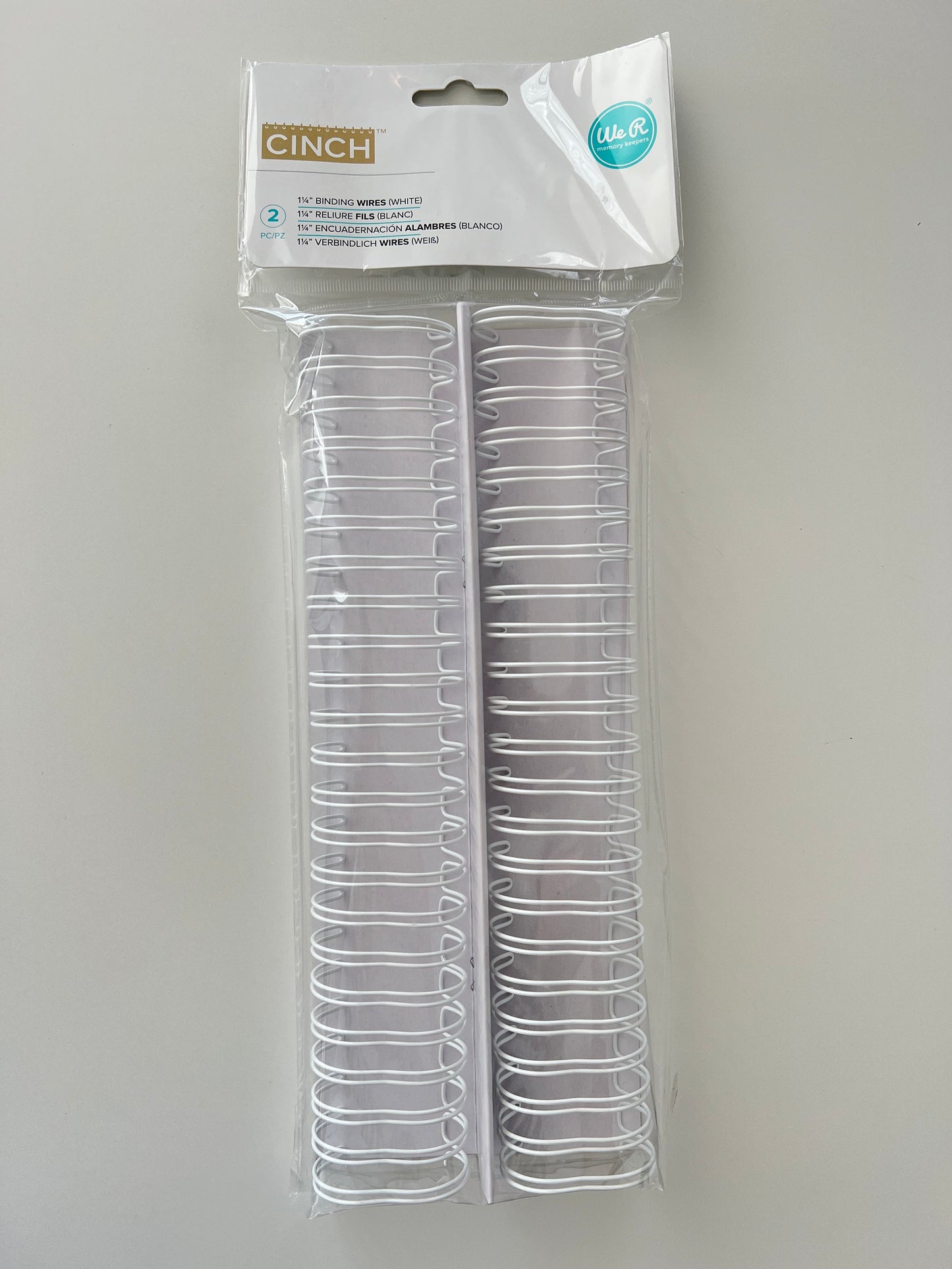 Cinch Wires 1-1/4" - White - 2/Pkg