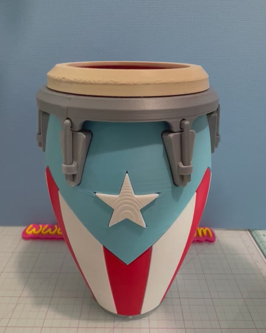 Puerto Rico Conga Can Holder - 3D printed (made to order)