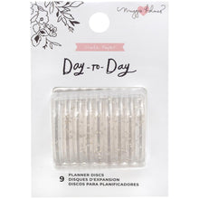 Load image into Gallery viewer, Maggie Holmes Day-To-Day Planner Discs 1.5&quot; 9/Pkg - Gold Glitter
