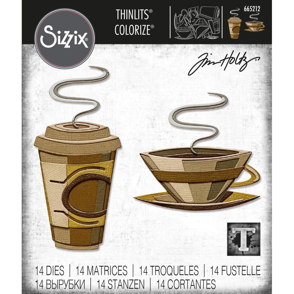 Sizzix Thinlits Dies By Tim Holtz 14/Pkg - Café Colorize