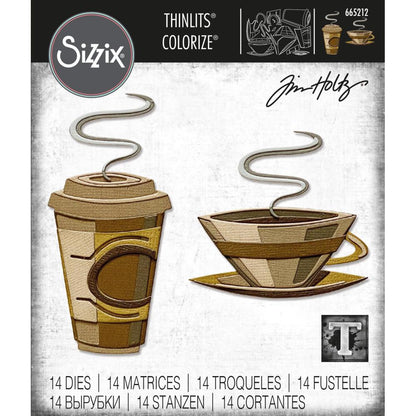 Sizzix Thinlits Dies By Tim Holtz 14/Pkg - Café Colorize