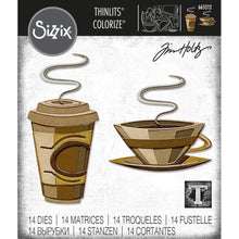 Load image into Gallery viewer, Sizzix Thinlits Dies By Tim Holtz 14/Pkg - Café Colorize

