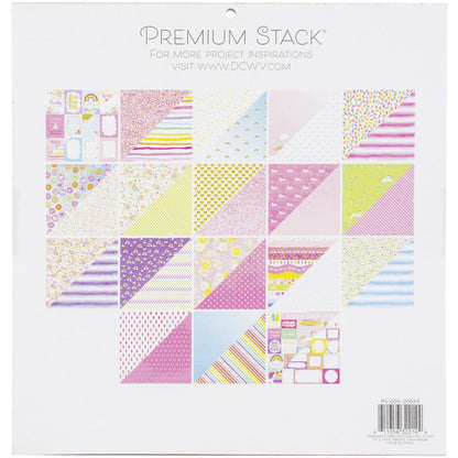 DCWV Cardstock Stack 12"X12" 36/Pkg - Unicorns & Rainbows