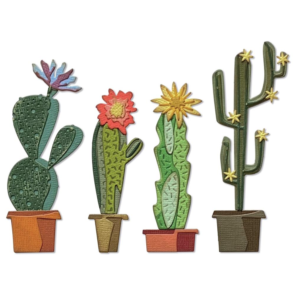 Sizzix Thinlits Dies By Tim Holtz 9/Pkg - Funky Cactus