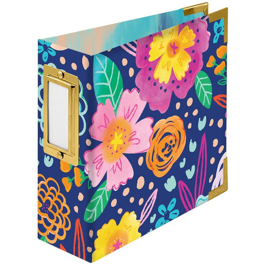 We R Paper Wrapped D-Ring Album 4"X4" - Floral by Paige Evans