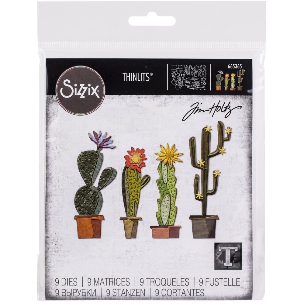Sizzix Thinlits Dies By Tim Holtz 9/Pkg - Funky Cactus