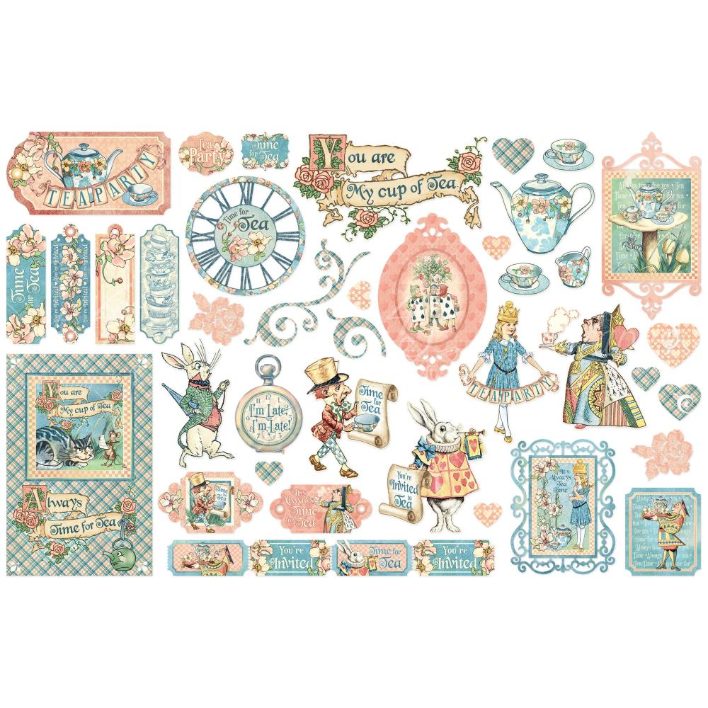 Alice's Tea Party Cardstock Die-Cut Assortment