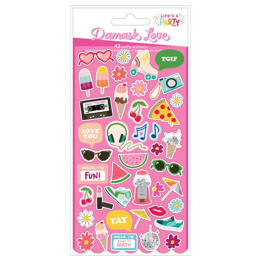Life's A Party - Mini Puffy Stickers