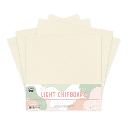 P13 Light Chipboard Sheets 12"X12" 5/Pkg