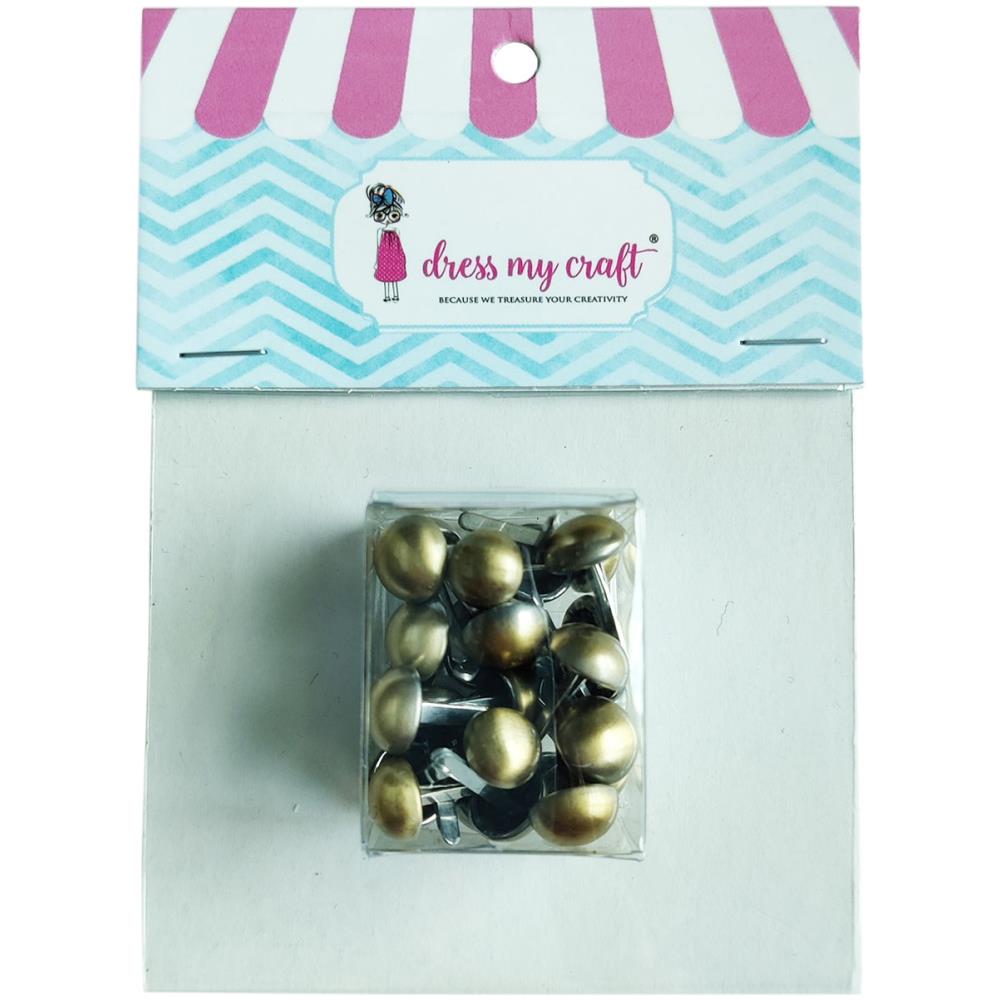 Dress My Craft Brads 9mm 30/Pkg - Antique Bronze