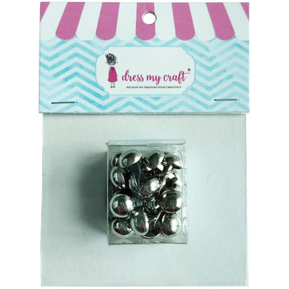 Dress My Craft Brads 9mm 30/Pkg - Chrome