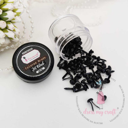 Dress My Craft Mini Brads 100/Pkg - Jet Black