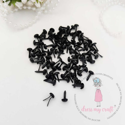 Dress My Craft Mini Brads 100/Pkg - Jet Black