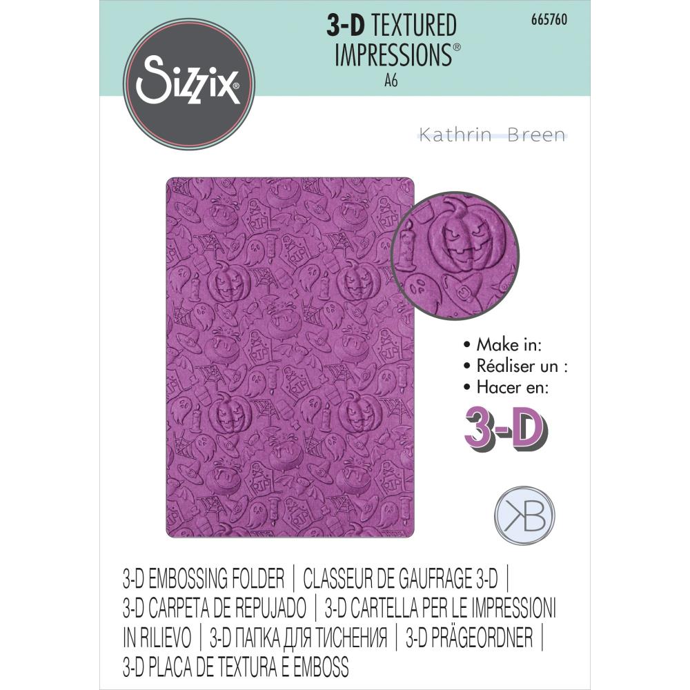Sizzix 3D Textured Impressions By Kath Breen - Halloween Elements