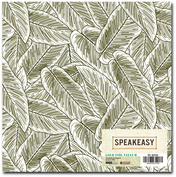 Speakeasy - 12"x12" Gold Foil Vellum