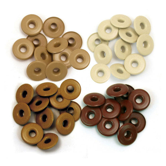 WR Wide Eyelets (32 piece) Brown